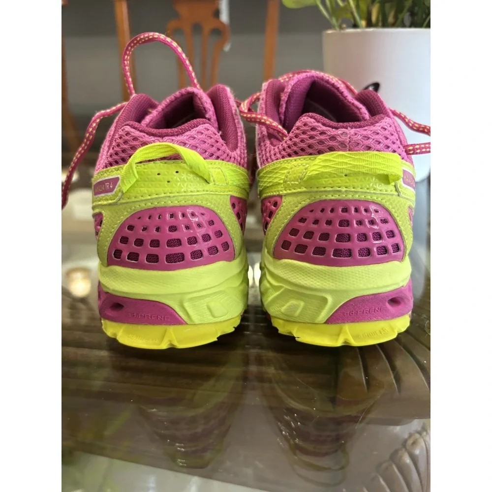adidas Kanadia TR 4 Women's 8.5 Pink Lime Green Trail Running Sneakers
